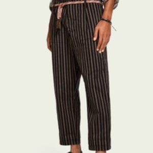 Scotch & Soda Striped Beach Trousers With Belt